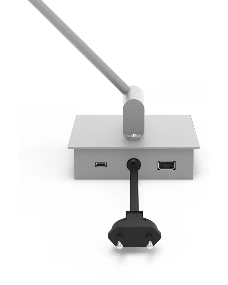 Retina Wandleuchte mit verstellbarem Arm und LED-Modul in Stahl, Ansicht 9
