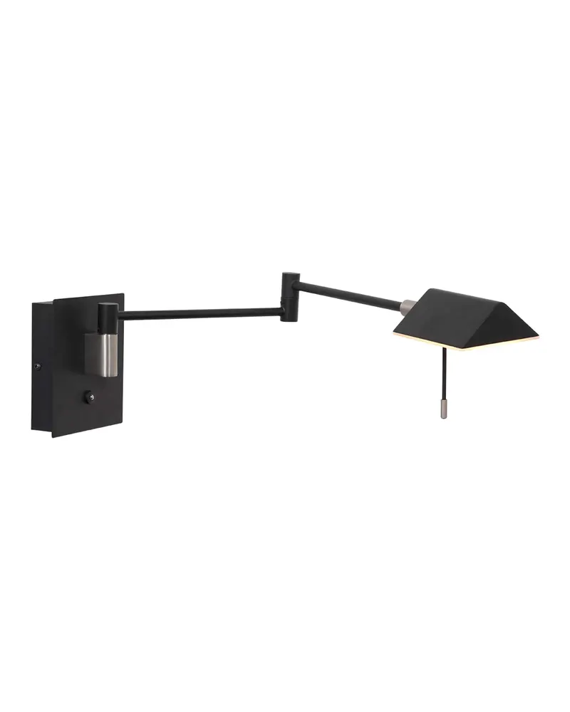 Retina Wandleuchte mit verstellbarem Arm und LED-Modul in Schwarz, Ansicht 1