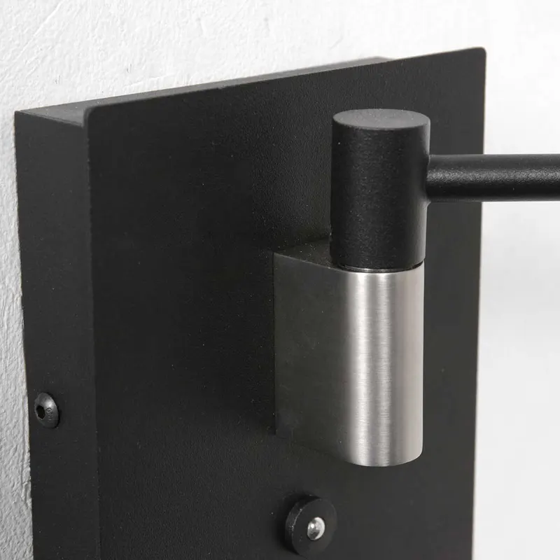 Retina Wandleuchte mit verstellbarem Arm und LED-Modul in Schwarz, Ansicht 11