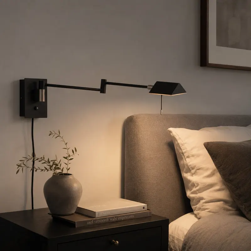 Retina Wandleuchte mit verstellbarem Arm und LED-Modul in Schwarz, Ansicht 17