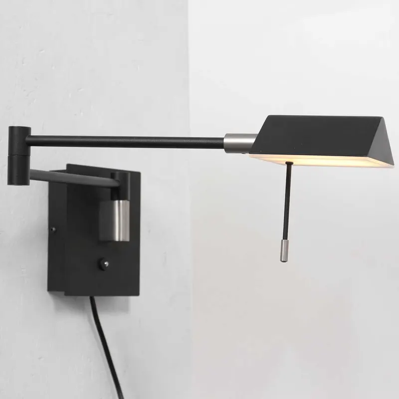 Retina Wandleuchte mit verstellbarem Arm und LED-Modul in Schwarz, Ansicht 8