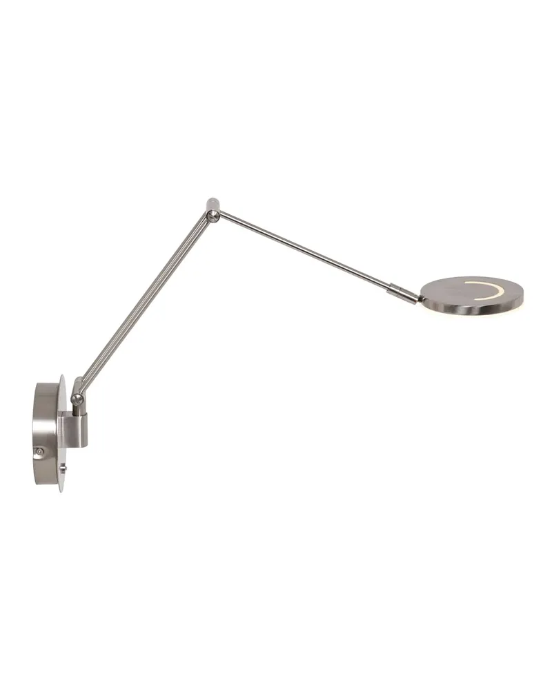 Steinhauer Exclusive Soleil Wandleuchte mit verstellbarem Lesearm in Stahl, Ansicht 5