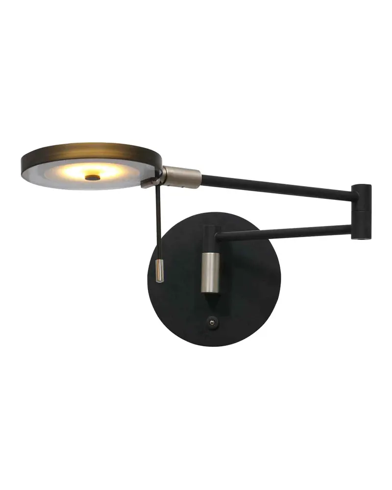 Turound Wandleuchte mit verstellbarem Lesearm, Schwarz in Schwarz, Ansicht 4