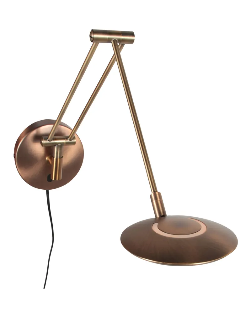Zenith2 LED-Wandleuchte mit verstellbarem Lesearm in Bronze, Ansicht 2