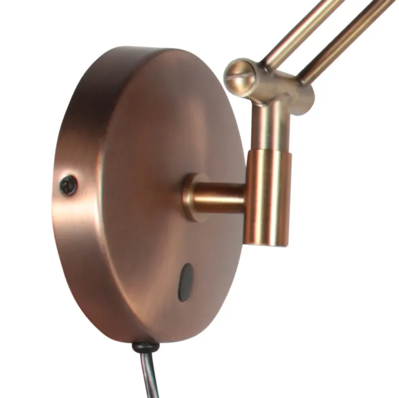 Zenith2 LED-Wandleuchte mit verstellbarem Lesearm in Bronze, Ansicht 7