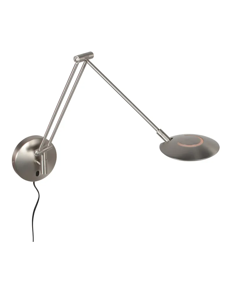 Zenith2 LED-Wandleuchte mit verstellbarem Lesearm in Stahl, Ansicht 1