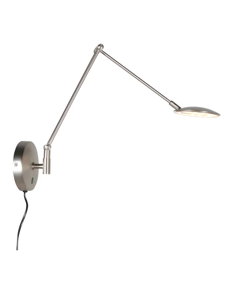 Zenith2 LED-Wandleuchte mit verstellbarem Lesearm in Stahl, Ansicht 3