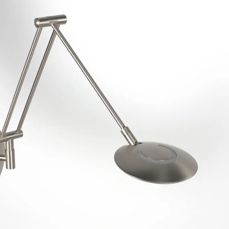 Zenith2 LED-Wandleuchte mit verstellbarem Lesearm in Stahl, Ansicht 6