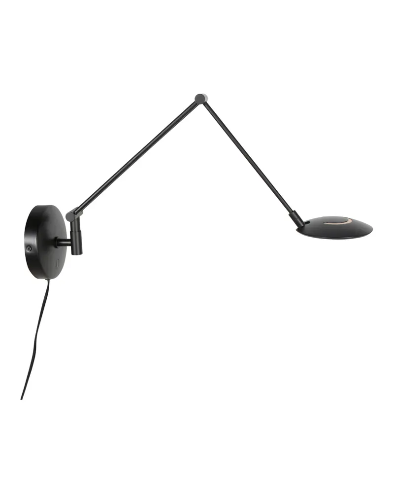 Zenith2 LED-Wandleuchte mit verstellbarem Lesearm in Schwarz, Ansicht 3