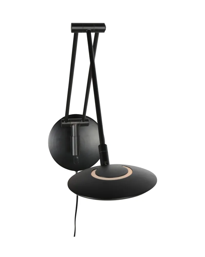 Zenith2 LED-Wandleuchte mit verstellbarem Lesearm in Schwarz, Ansicht 4