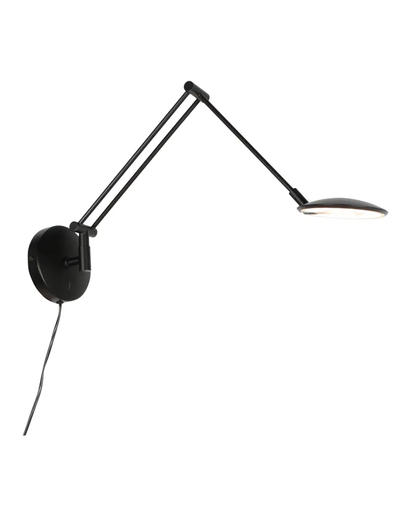 Zenith2 LED-Wandleuchte mit verstellbarem Lesearm in Schwarz, Ansicht 5