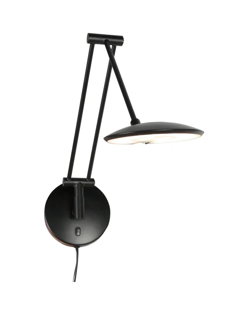 Zenith2 LED-Wandleuchte mit verstellbarem Lesearm in Schwarz, Ansicht 6