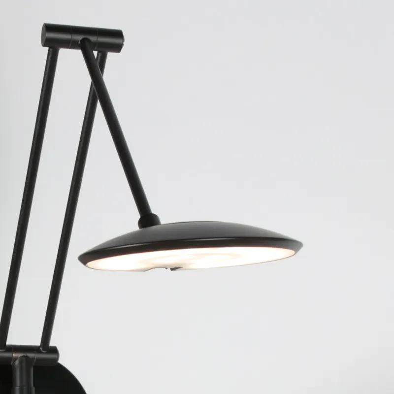 Zenith2 LED-Wandleuchte mit verstellbarem Lesearm in Schwarz, Ansicht 7