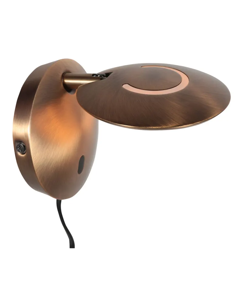 Zenith2 Wandleuchte mit schwenkbarem LED-Licht in Bronze, Ansicht 2