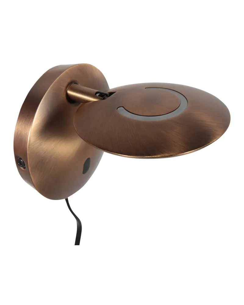 Zenith2 Wandleuchte mit schwenkbarem LED-Licht in Bronze, Ansicht 4