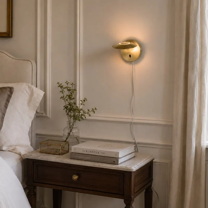 Zenith2 Wandleuchte mit schwenkbarem LED-Licht in Messing, Ansicht 10