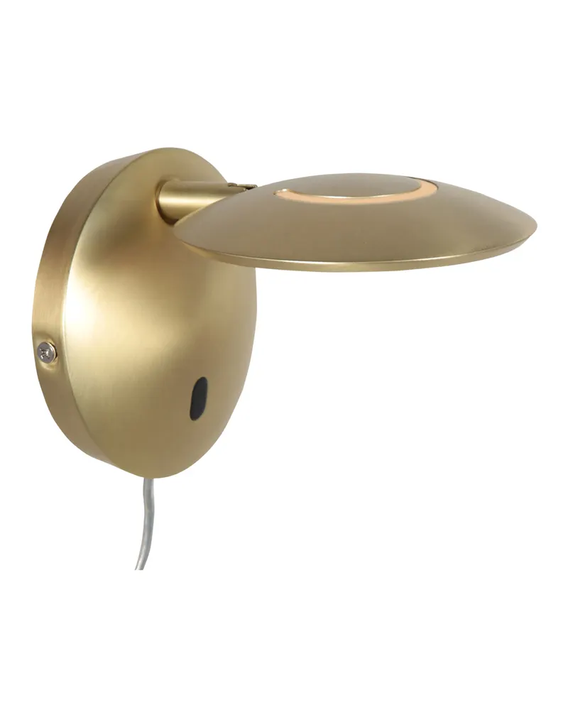 Zenith2 Wandleuchte mit schwenkbarem LED-Licht in Messing, Ansicht 4