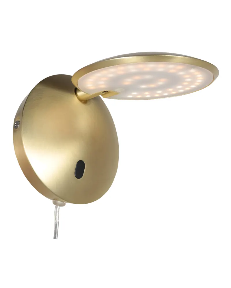 Zenith2 Wandleuchte mit schwenkbarem LED-Licht in Messing, Ansicht 6