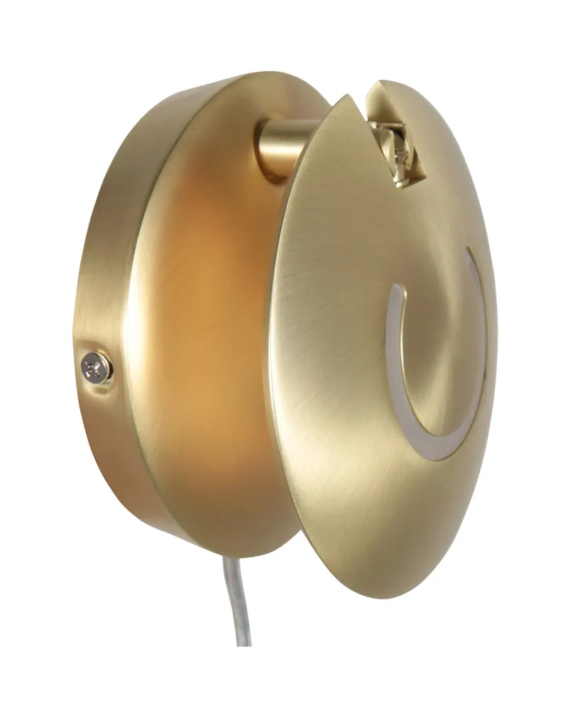 Zenith2 Wandleuchte mit schwenkbarem LED-Licht in Messing, Ansicht 7