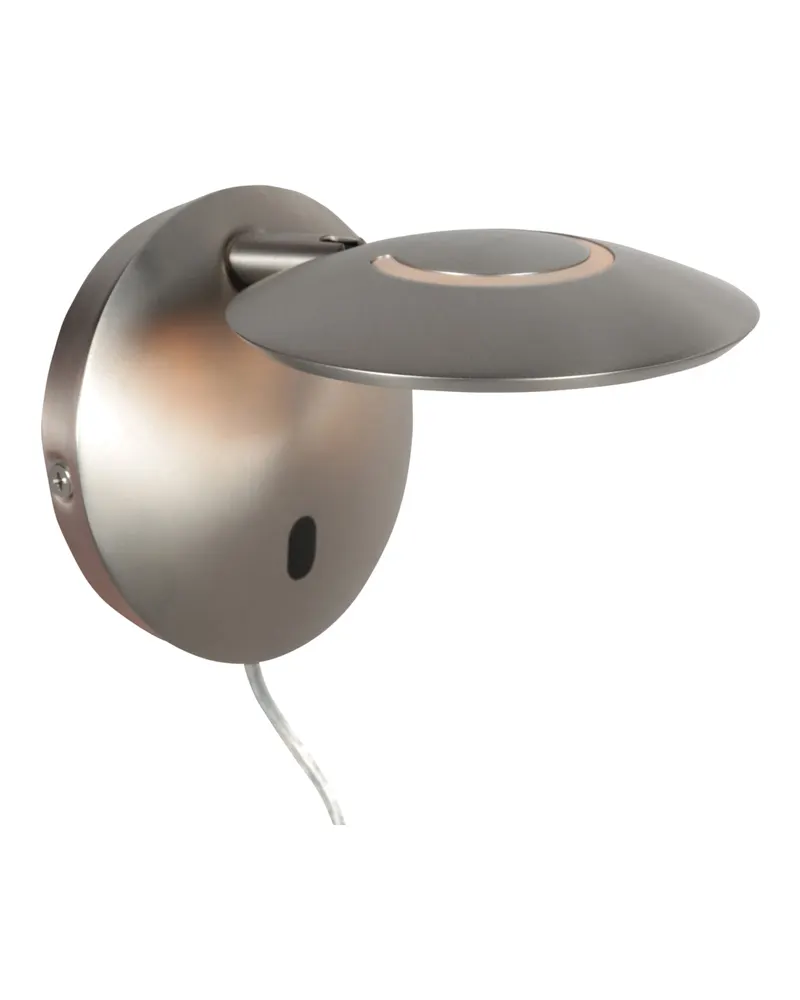 Zenith2 Wandleuchte mit schwenkbarem LED-Licht in Stahl, Ansicht 1
