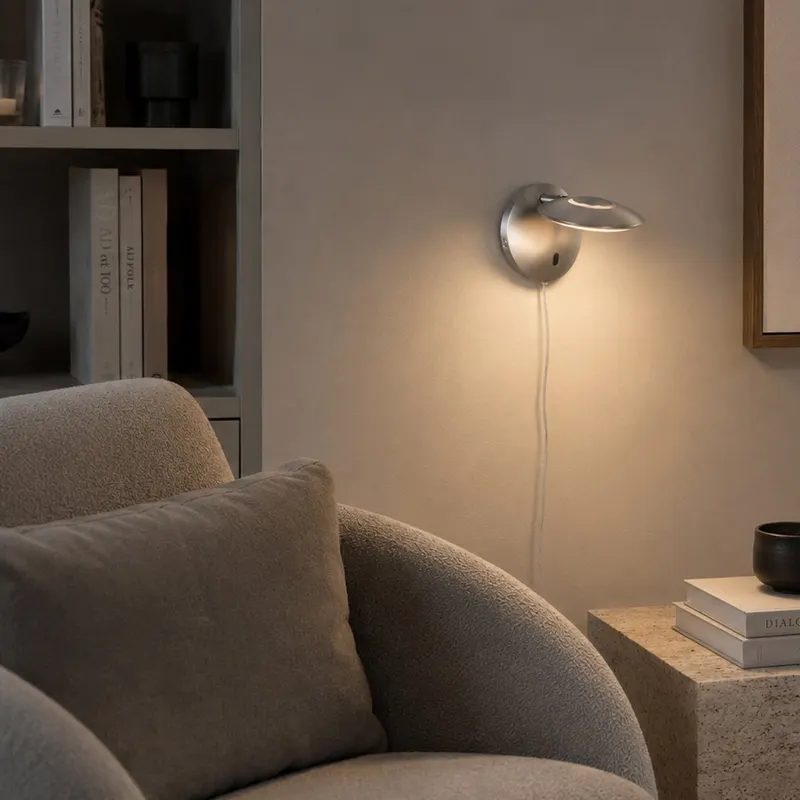 Zenith2 Wandleuchte mit schwenkbarem LED-Licht in Stahl, Ansicht 10
