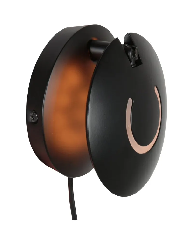 Zenith2 Wandleuchte mit schwenkbarem LED-Licht in Schwarz, Ansicht 8