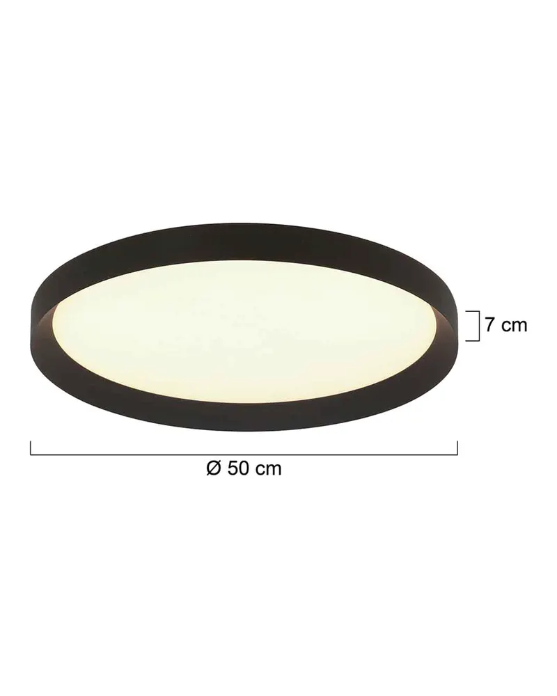 Steinhauer Flady LED-Deckenleuchte, Ø 50 cm in Weiß, Schwarz, Ansicht 4