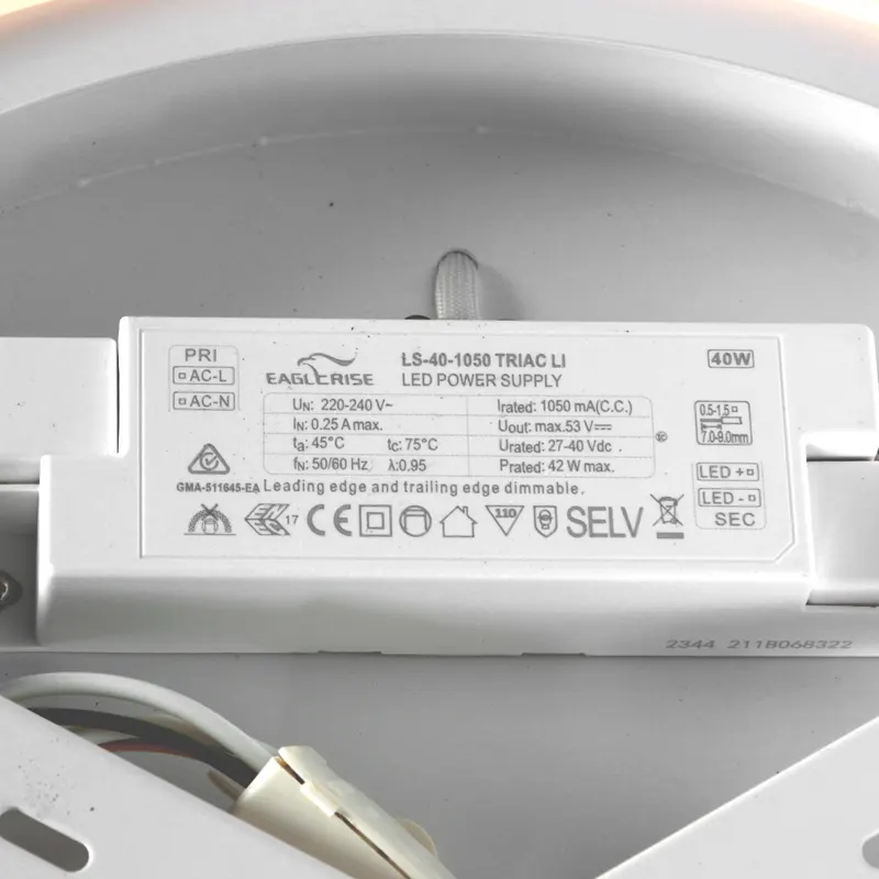 Steinhauer Flady LED-Deckenleuchte, Ø 50 cm in Weiß, Ansicht 7
