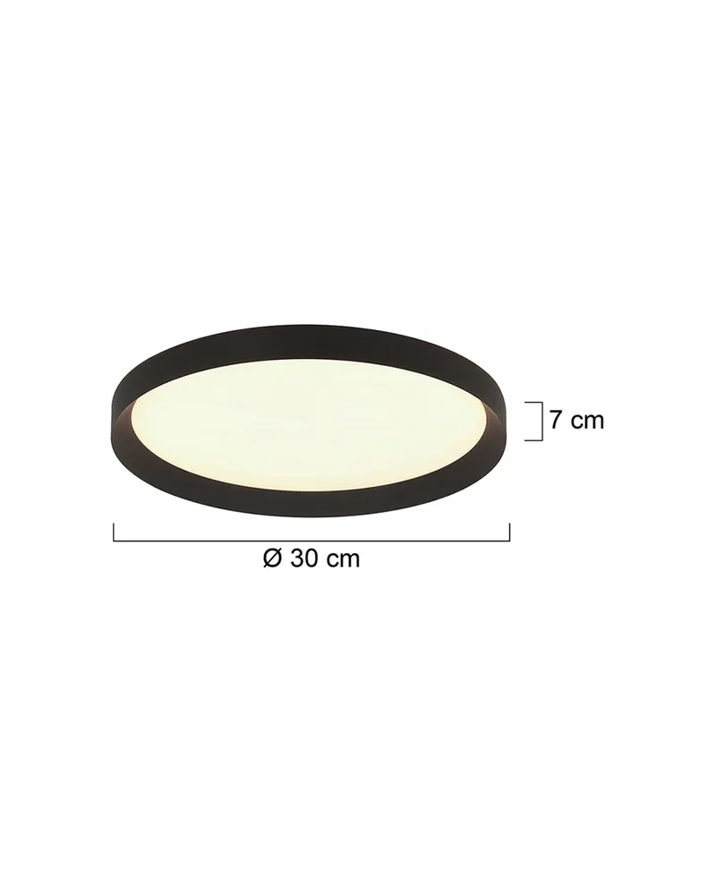 Flady LED-Deckenleuchte mit austauschbarem LED-Modul in Schwarz, Ansicht 18