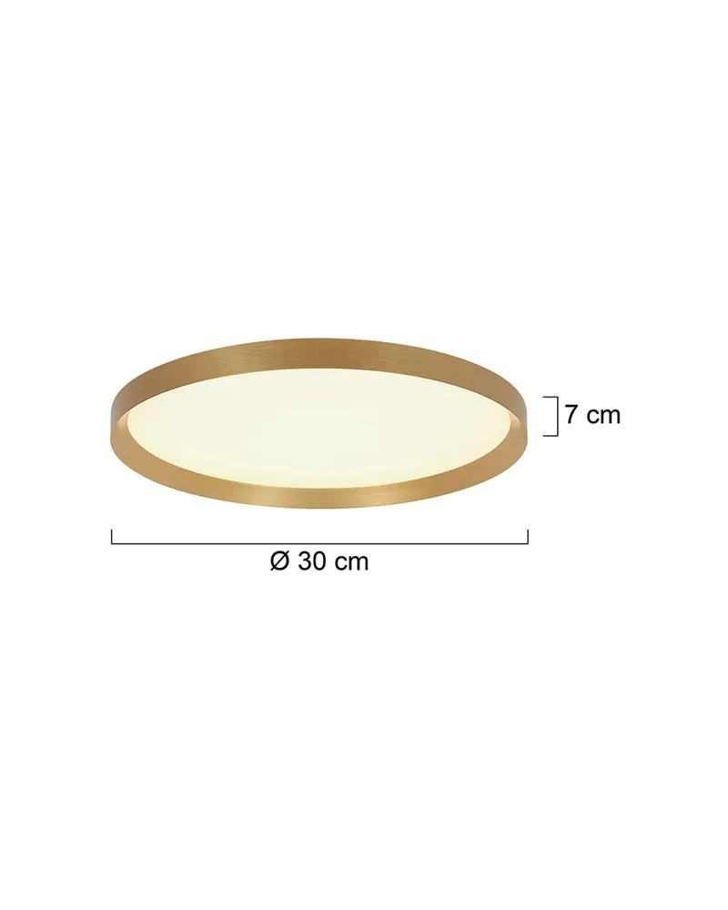Flady LED-Deckenleuchte mit austauschbarem LED-Modul in Gold, Ansicht 17