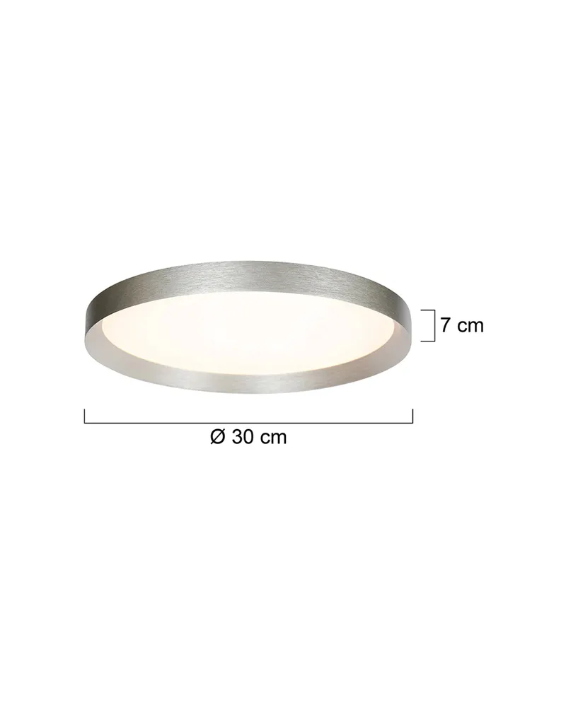 Flady LED-Deckenleuchte mit austauschbarem LED-Modul in Stahl, Ansicht 11