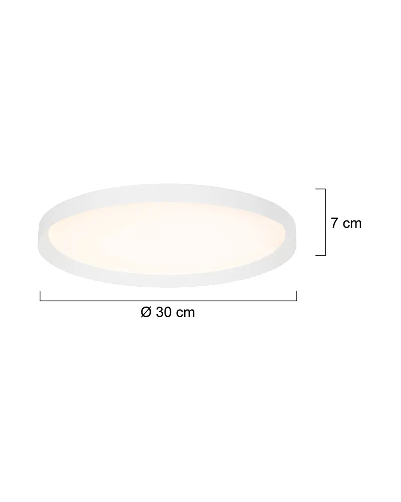 Flady LED-Deckenleuchte mit austauschbarem LED-Modul in Weiß, Ansicht 2