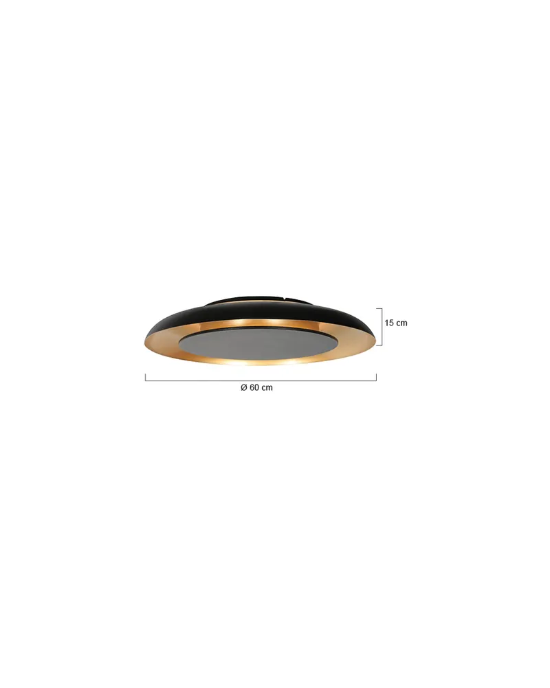 Steinhauer Golden Veil Deckenleuchte mit austauschbarem LED-Modul in Gold, Schwarz, Ansicht 11