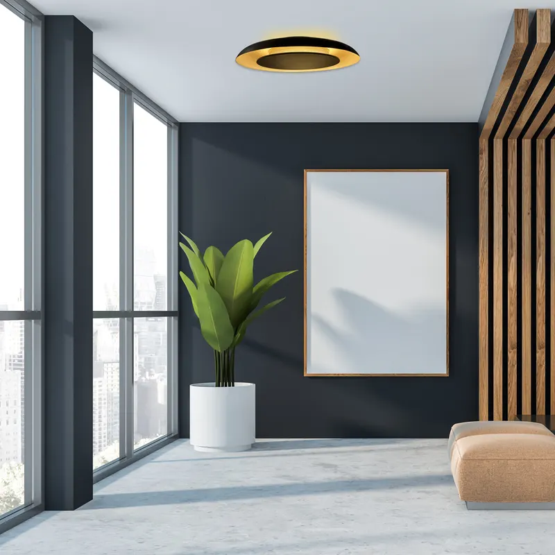 Steinhauer Golden Veil Deckenleuchte mit austauschbarem LED-Modul in Gold, Schwarz, Ansicht 2