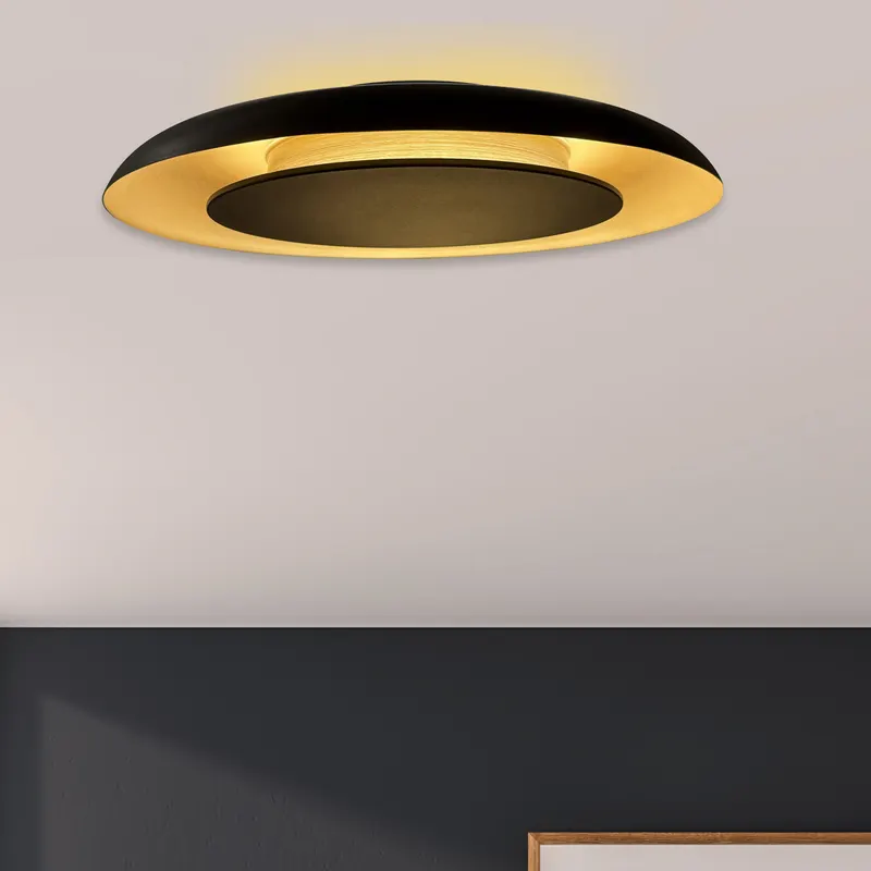Steinhauer Golden Veil Deckenleuchte mit austauschbarem LED-Modul in Gold, Schwarz, Ansicht 3