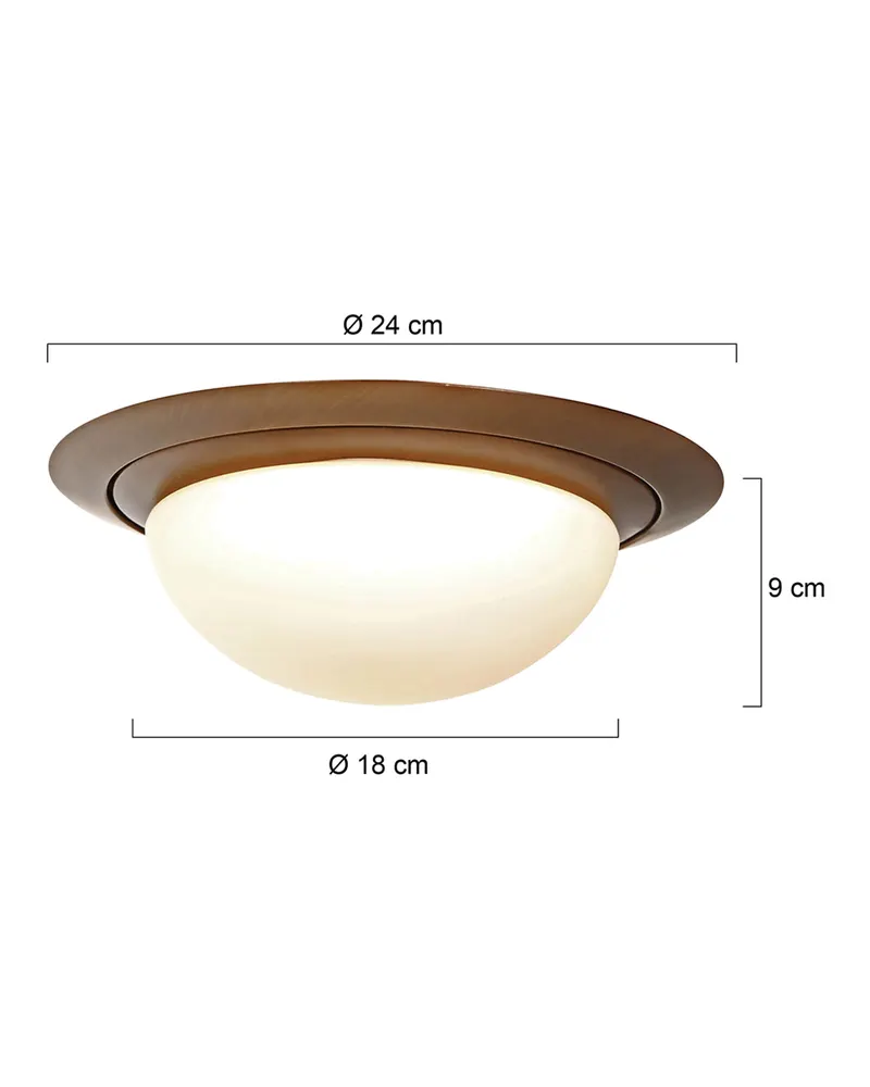Ikaro LED-Deckenleuchte in Bronze und Weiß in Bronze, Ansicht 2