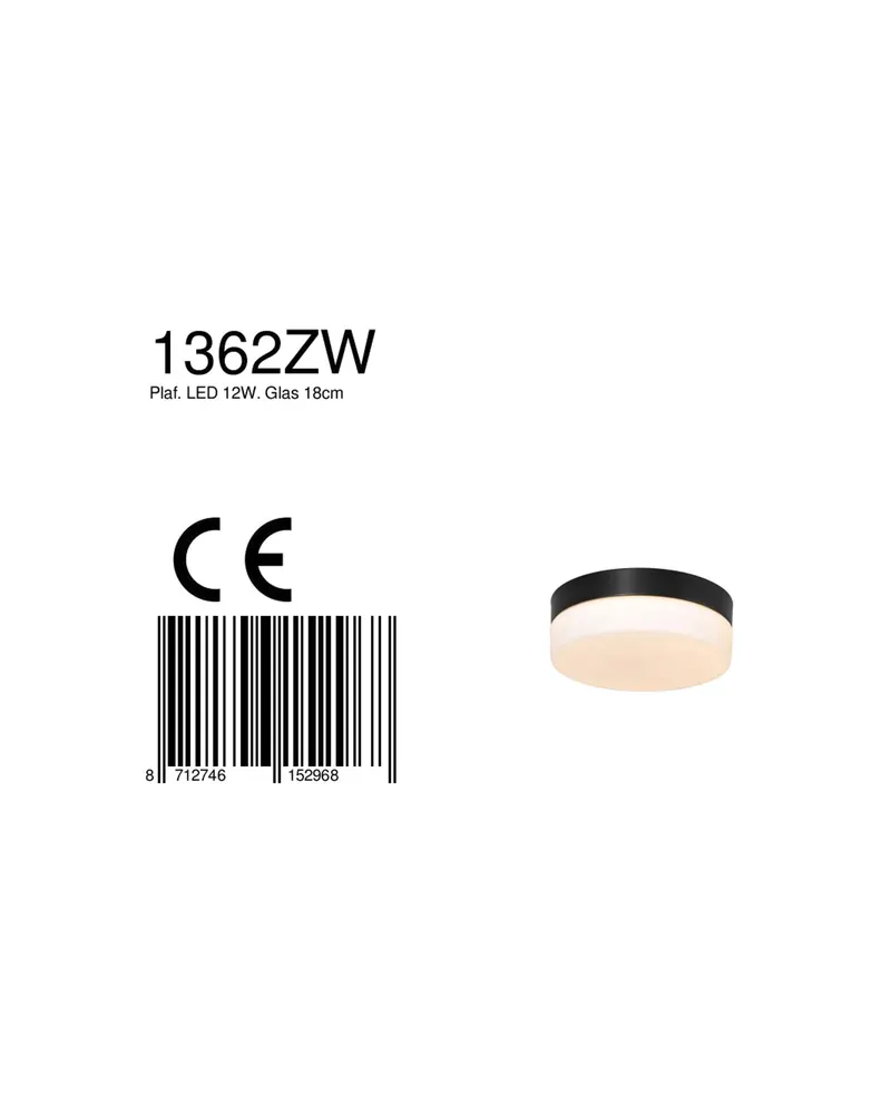 Steinhauer Ikaro Deckenleuchte mit austauschbarem LED-Modul in Weiß, Schwarz, Ansicht 8