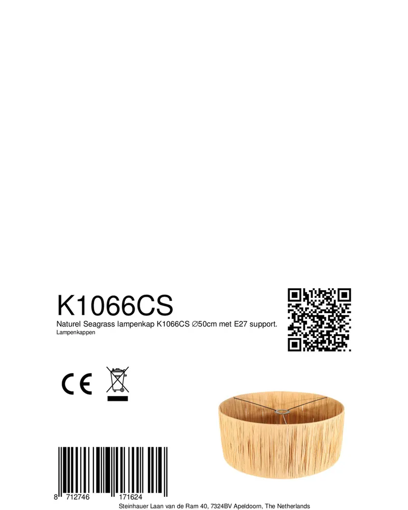 Steinhauer Lampenschirm aus Seegras, naturfarben, K1066CS, Ø 50 cm in Naturfarben, Ansicht 7