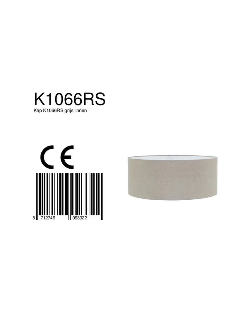 Lampenschirm K1066RS, grau, Ø 50 cm in Grau, Ansicht 6