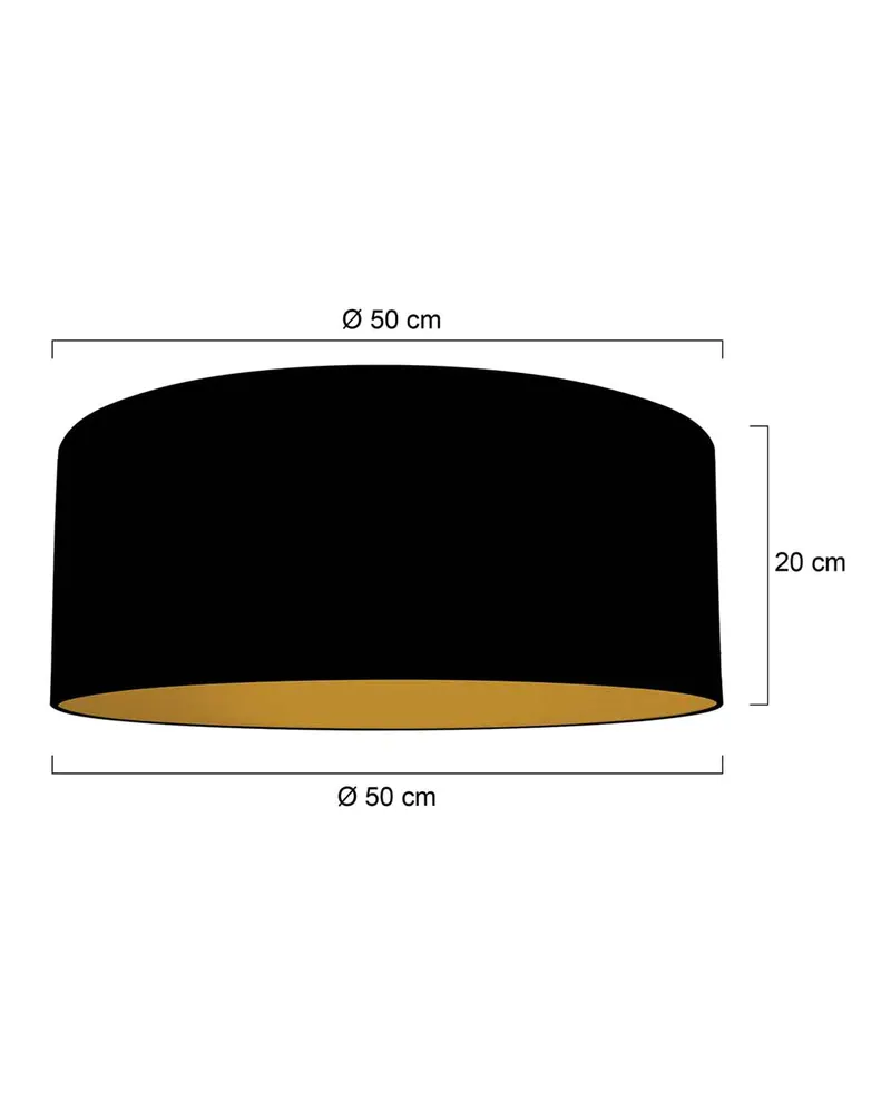 Lampenschirm K1066YS, schwarz, Ø 50 cm in Schwarz, Ansicht 3
