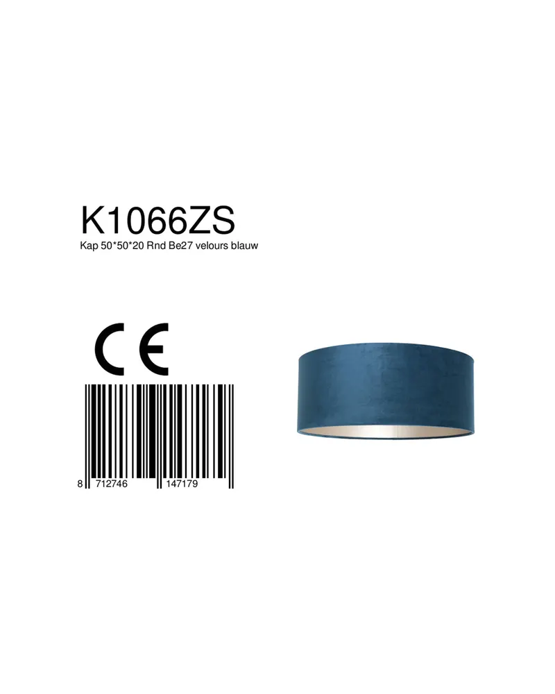 Lampenschirm K1066ZS, blau, Ø 50 cm in Blau, Ansicht 7