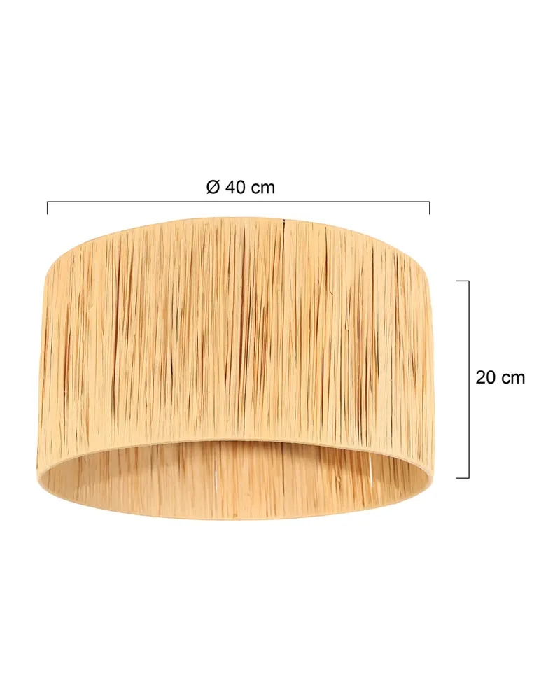 Naturfarbener Lampenschirm aus Seegras, Ø 40 cm in Naturfarben, Ansicht 2