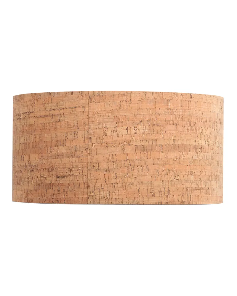 Beige-cremefarbener Lampenschirm aus Kork und Kunststoff, Ø 40 cm in Beige, Creme, Ansicht 7
