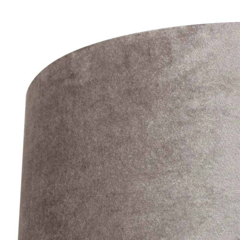 Runder grauer Textil-Lampenschirm, Ø 40 cm in Grau, Ansicht 4