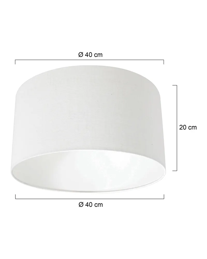 Steinhauer Lampenschirm K1068QS aus Textil, Weiß in Weiß, Ansicht 6
