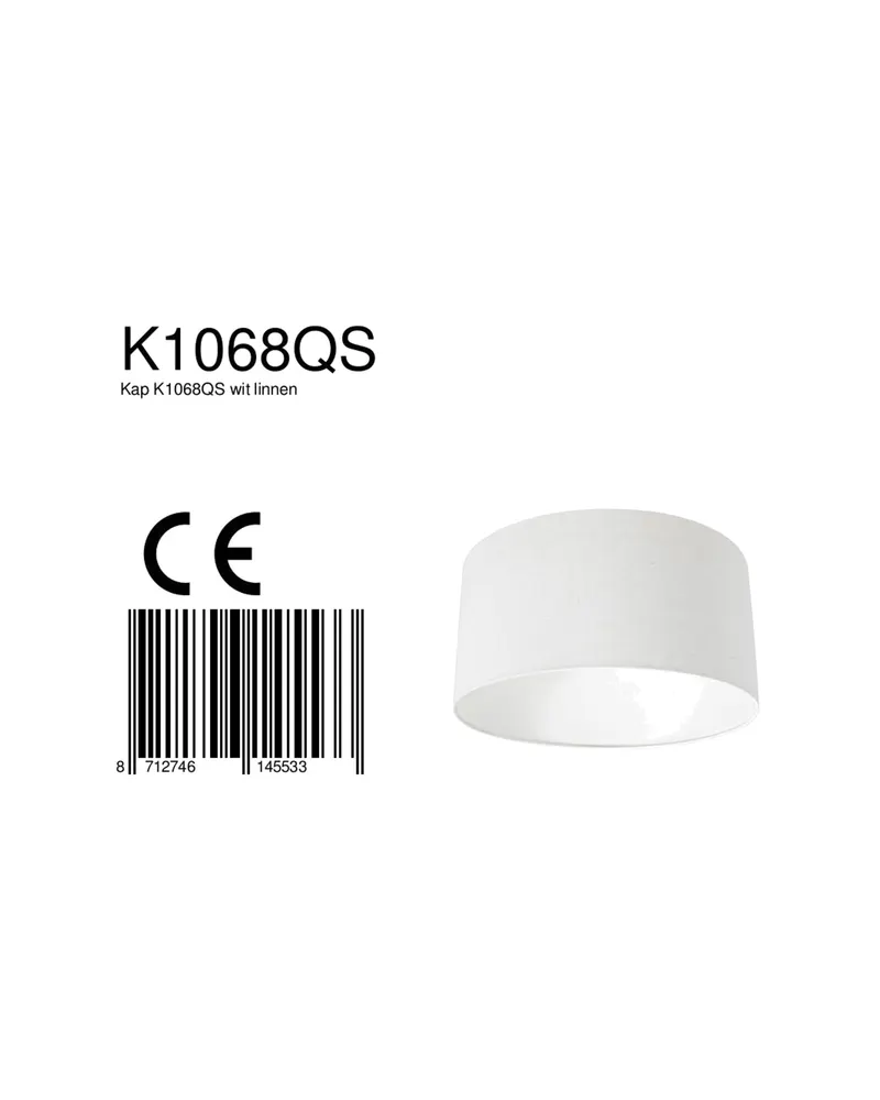 Steinhauer Lampenschirm K1068QS aus Textil, Weiß in Weiß, Ansicht 7