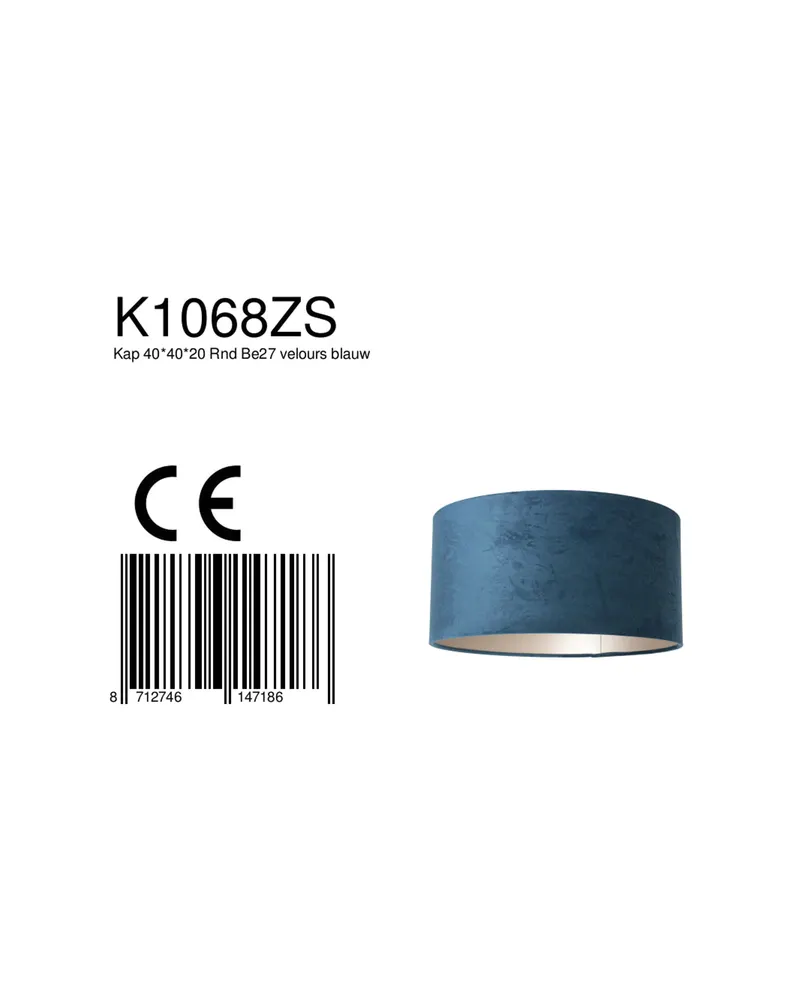Steinhauer Lampenschirm K1068ZS, blau, Ø 40 cm in Blau, Ansicht 7