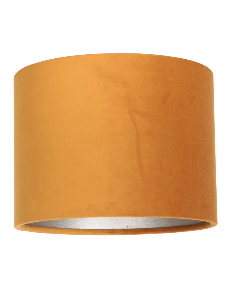 Runder Lampenschirm K3084KS aus Textil, goldfarben, Gelbes Gold