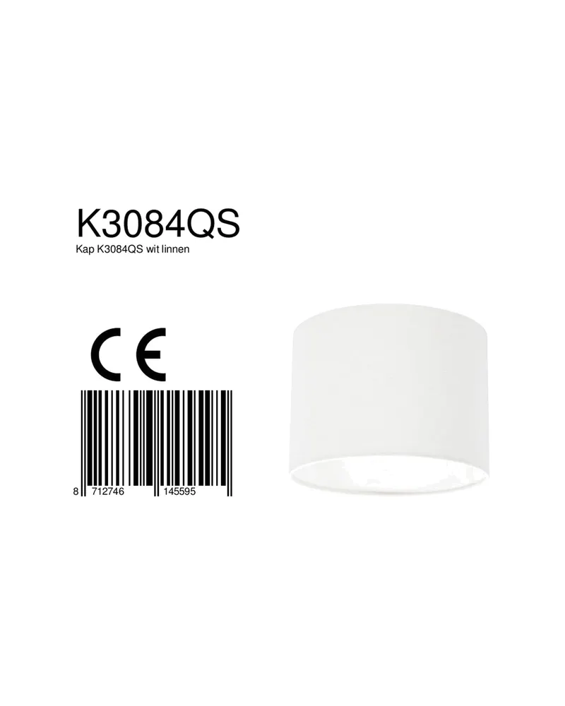 Steinhauer Lampenschirm K3084QS, weißes Textil, Ø 20 cm in Weiß, Ansicht 7