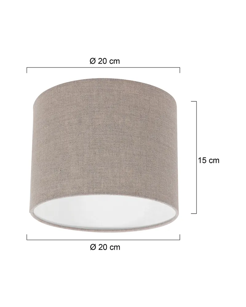 Steinhauer Lampenschirm K3084RS, graues Textil, Ø 20 cm in Grau, Ansicht 6